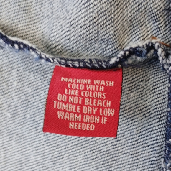 Chaps Ralph Lauren Jean Jacket Size L Military Style Denim Jacket - Picture 8 of 9